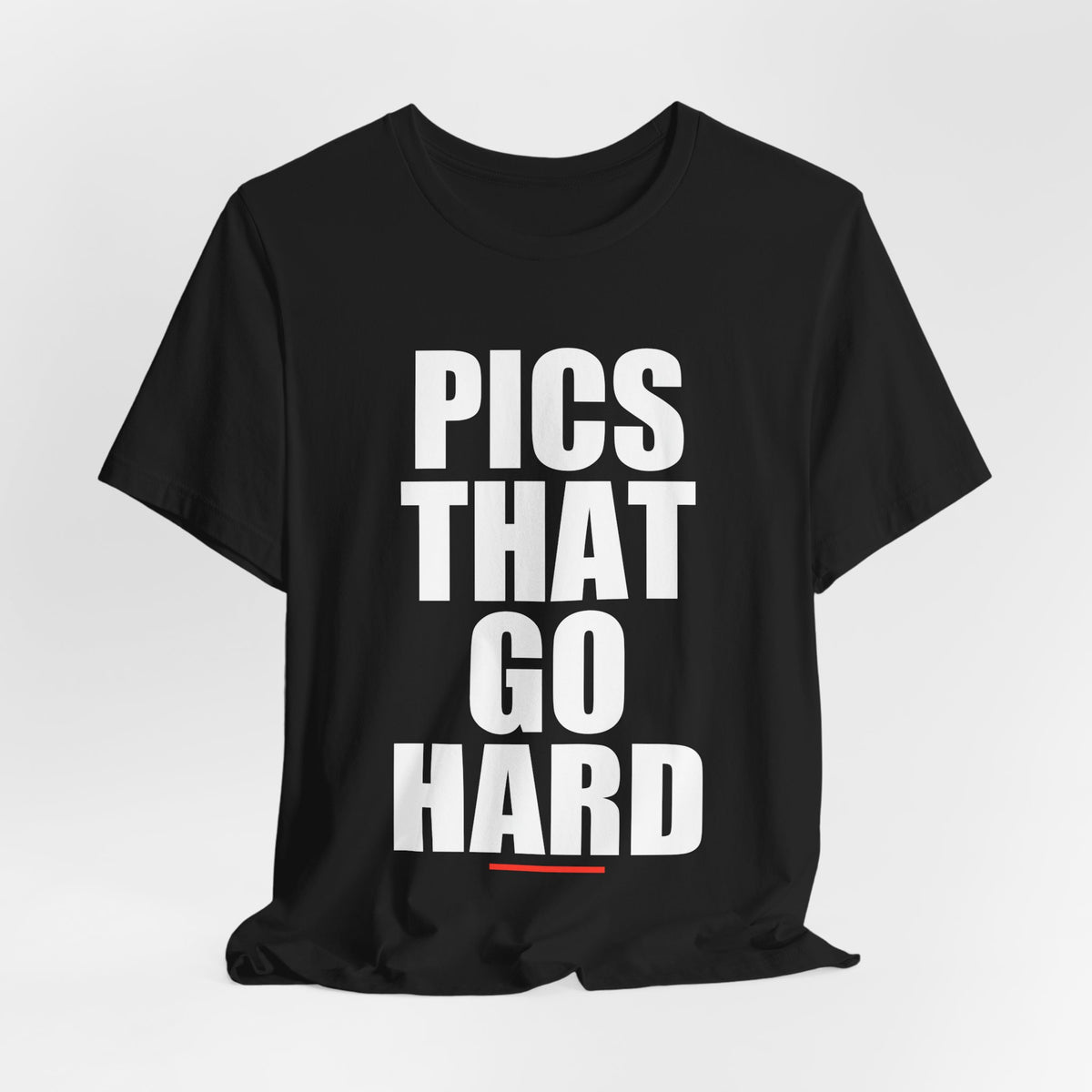 Pics That Go Hard Logo Tee