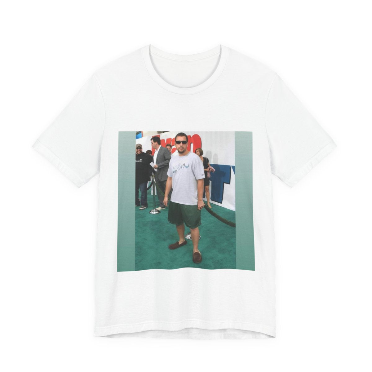 He's Just Standing There tee, front